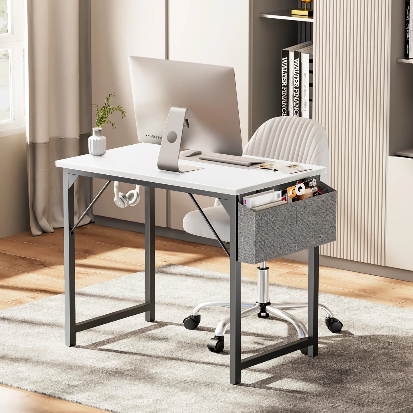 Simply Modern Desk - with Side Bag & Headphone Hook